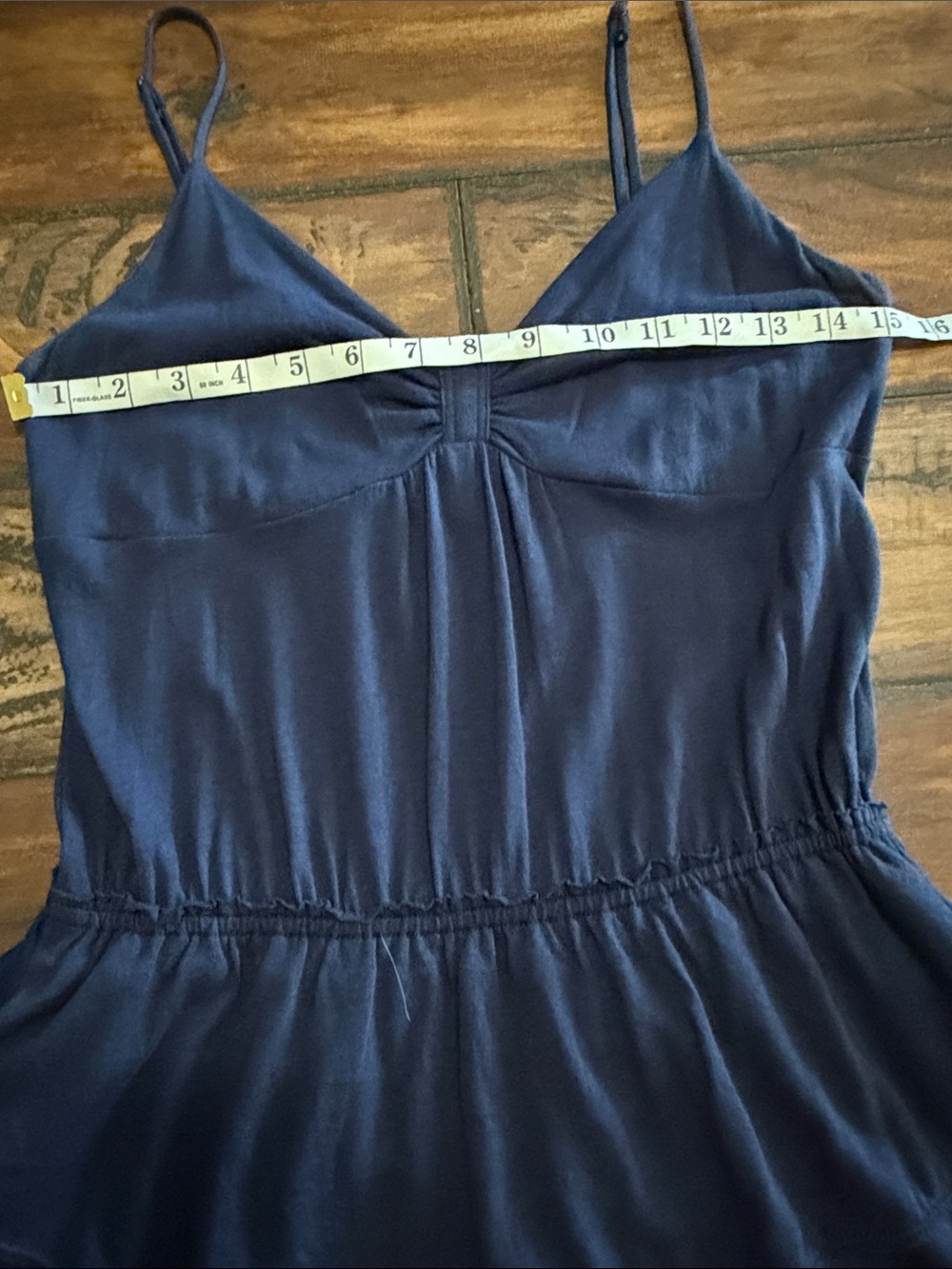 American Eagle Outfitters Navy Blue Tiered Spaghetti Strap Dress - Picture 2 of 6